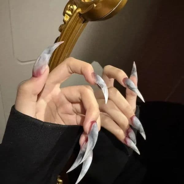 140pcs Short Curved Stiletto Nail Dual Form for Nail Extension of 3D Cats Claw Sculptural Acrylic Nails Full Cover Molds 251224