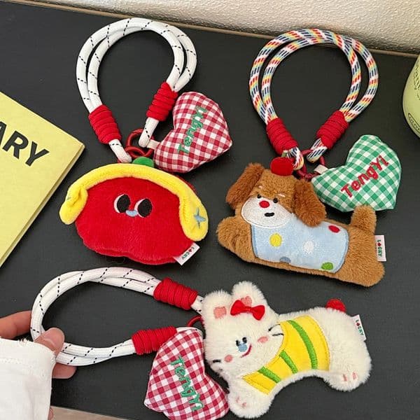 1/3 Pcs Creative Cute Cartoon Doll Pendant Backpack Versatile Hanging Rope Pendant Keychain 251229BJ