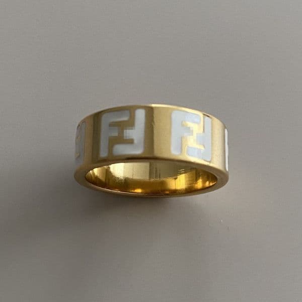 Luxury Designer Ring Drop Black/White Oil Titanium Steel Couple Rings Fashion Jewelry For Women