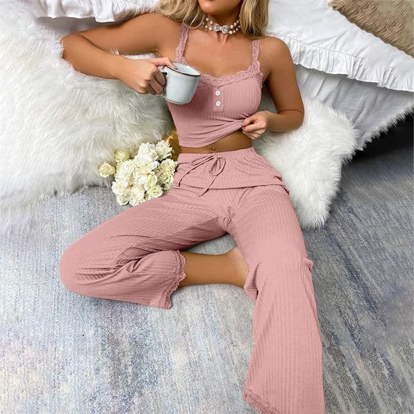Women Pajama Sets Pijama Pajamas Woman autumn Set Sexy Sleepwear for Sleeping Womens Trousers Sleep Lounge Underwear 251231