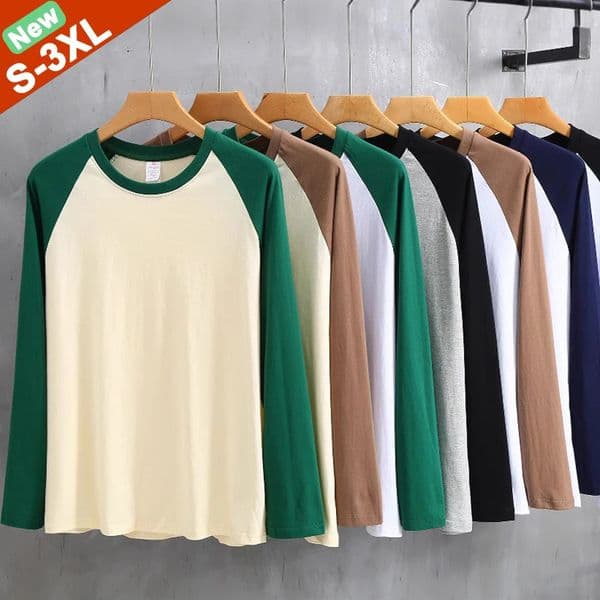 Mens Long Sleeve TShirt Male Autumn Cotton Raglan Tops Women Fast Ship Underwear Tee Shirts Spring Wearing Boys 251231BJ