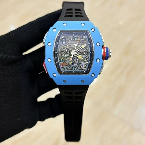 2026 Top quality men watches designer AAAAA Montres Luxury watch r m65 super clone watch lightweight transparent designer hollow chronograph Carbon fiber efbb