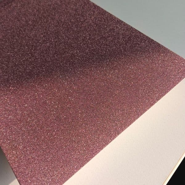 A4 10 Sheets Rose Gold 250gsm Glitter Cardstock Paper Rectangle Premium Sparkly Paper Craft Cardstock Paper for Scrapbook Cards DIY Party Art