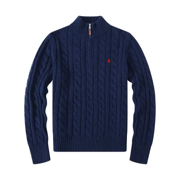Men's Sweaters long-sleeved twist half-high collar zipper Knitted sweater Jumpers Mens Casual base clothes Sporting Sweatshirt Clothes Outerwear