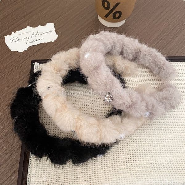 Anti-Slip Plush Hairband Korean Style with Teeth for Frizz Control Fashionable New Model Adult Hair Accessory Summer
