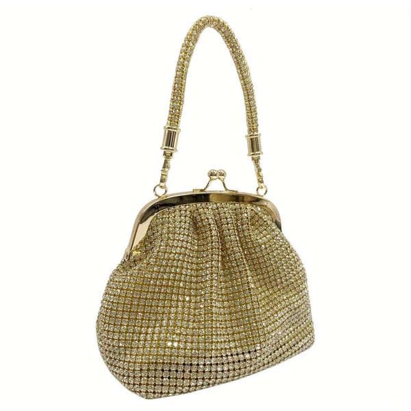 JINXIANGGUO Clutch Bags Sparkling Rhinestone Bag Evening Events Weddings Parties Proms Ideal For Mardi Gras And Carnival Celebrations