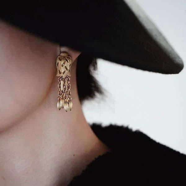 New in Original Lily of the Orchid earrings for women Vintage Matte Wheat Long Tassel Flower earings long Bridal Jewelry Gifts