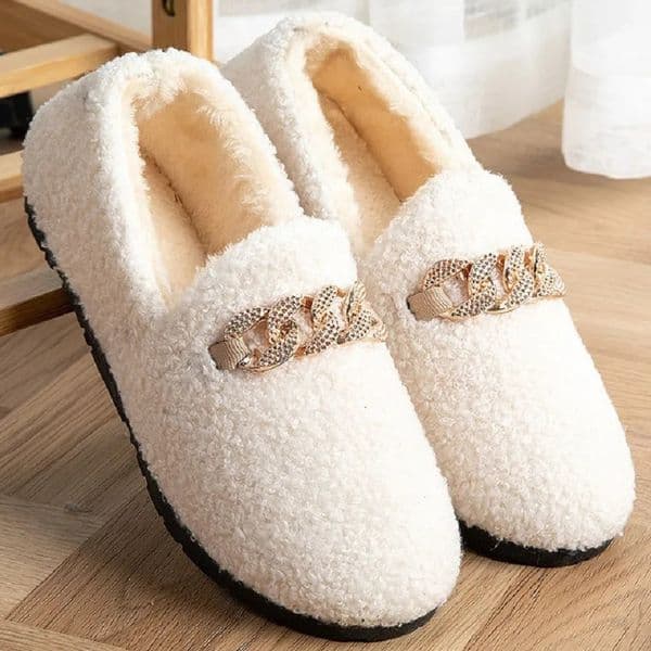 Womens Slippers Warm Short Plush Lining House Shoes Moccassins Slip on Fashion Lady Flats Loafers Non 251230