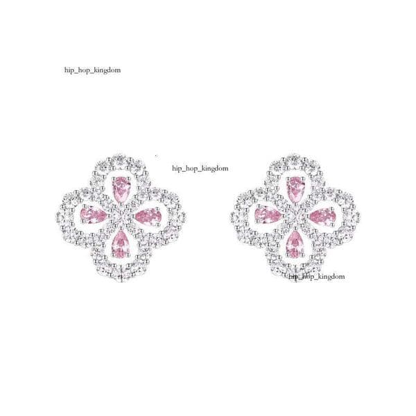925 Sterling Silver Luxury High-end Full Diamond Ring Earrings Four-leaf Clover GRA Gold-plated VVS Moissanite Autumn Winter Pendant