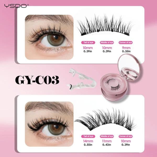 Magnetic Lashes 1/2 Pairs Magnetic False Eyelashes With Tweezers Natural Magnetic Eyelashes Reusable 3D Mink Lashes Makeup 251231