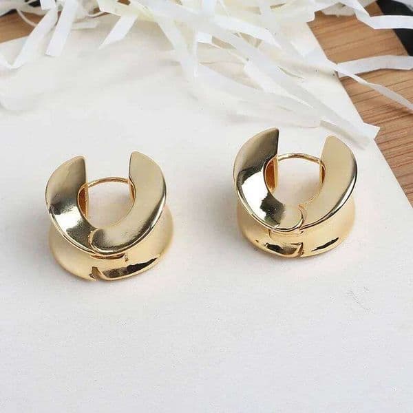 Real 925 Sterling Silver Minimalist Round Huggies Hoop Earrings for Women Trendy Fine Jewelry Geometric Personality Accessories