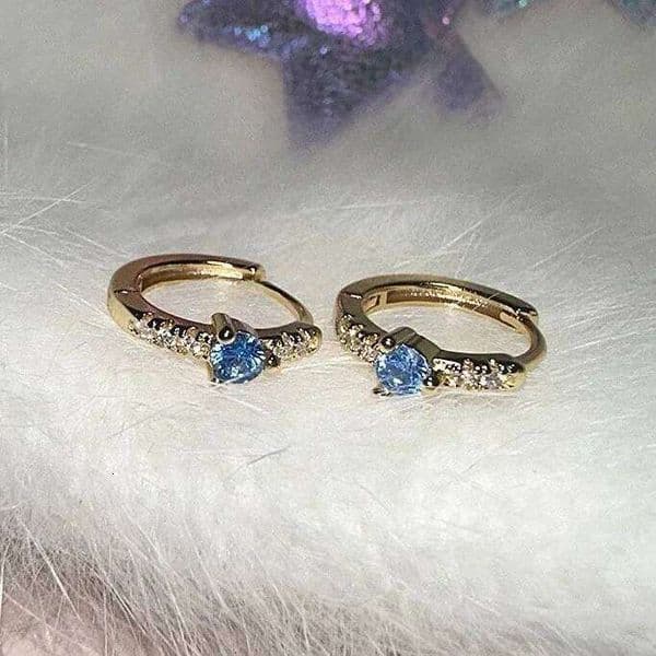 Real 925 Sterling Silver 18K Gold Zircon Minimalist Round Hoop Earring for Women Classic Fine Jewelry Light Luxury Accessory