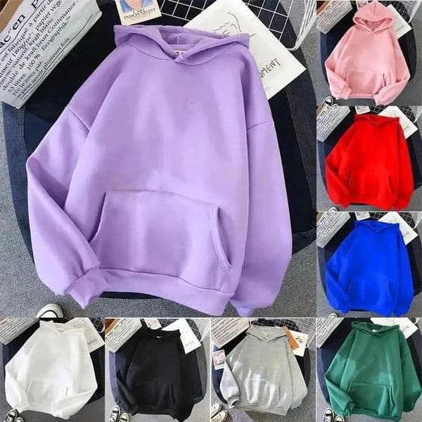 2025 Autumn Casual Womens Solid Hoodie Comfortable Strecth Sweatshirts Loose Pocket Warm Clothes Fashion Street Female Pullover 251230BANJIA