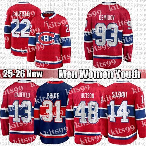 #14 Nick Suzuki #93 Ivan Demidov Jersey Montreals Hockey Jersey Canadiens Jersey #13 Cole Caufield #48 Lane Hutson #20 Juraj Slafkovsky Patrick Roy Jerseys