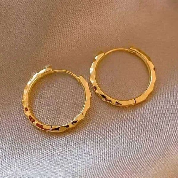Real 925 Sterling Silver 14K Gold Minimalist Round Hoop Earrings for Women Trendy Fine Jewelry Geometric Accessories