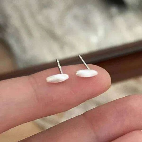 Real 925 Sterling Silver Small Cute Frosted Rice Grains Stud Earrings for Women Fine Jewelry Minimalist Food Accessories