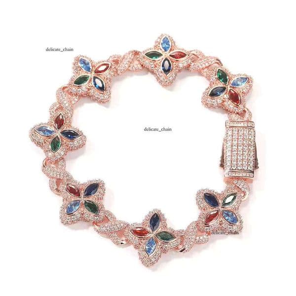 High-Quality 15mm Silver-Plated 14K Clover VVS Moissanite Cuban Bracelet for Men New Hip-Hop Iced Out Jewelry Gold-Plated Religious Fashion