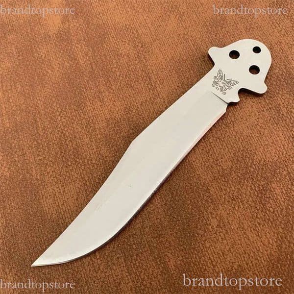 2Models BM42/43 Trainer Free swinging Knife 3 74 440C Plain Blade Stainless steel Blue Hole Handles