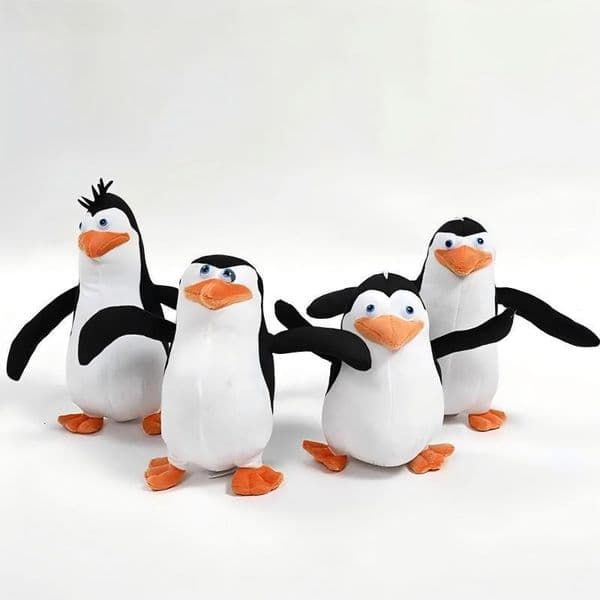 2026 New New 4Pcs/Lot Madagascar Penguins Eldest Brother Novice Plush Soft Stuffed Animals Toys Doll For Kids Gifts Designer Toy Ly Toy