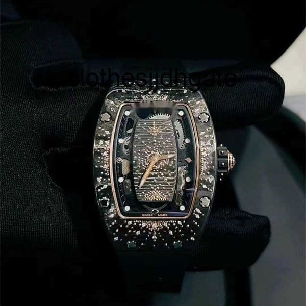 Designer Watches Watch Automatic 07-01 Series Watch Black Ceramic Carbon Fiber Diamond Encrusted Crma2 Movement Mechanical Watch Luxury Watch