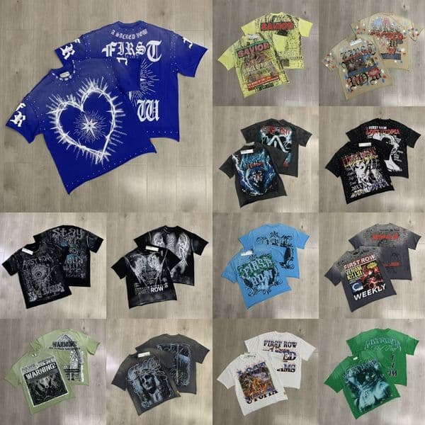 first row shirt First Row A Sacred Vow Heart 2026ss Latest Mens shirt Designer shirt Fashion Trend Brand Beaded Stamped High-Quality Short-Sleeved T-Shirt US size S-XL