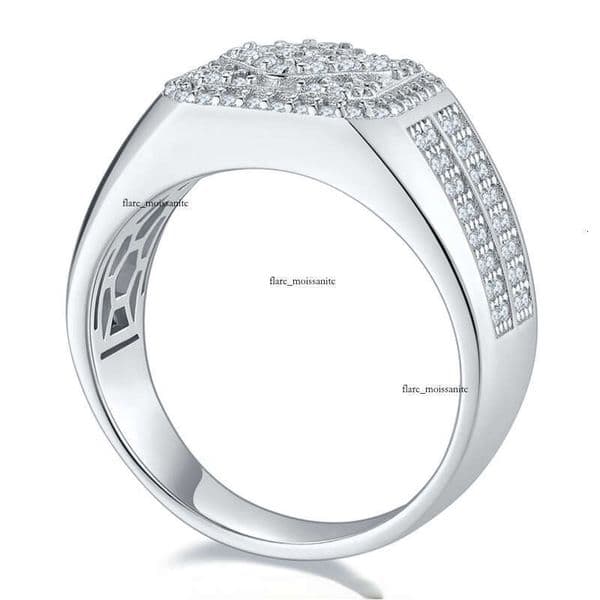 VVS Moissanite Fashion Jewelry 18k White Gold 18K 14K Plated S925 Silicon Stone Eternal Ring