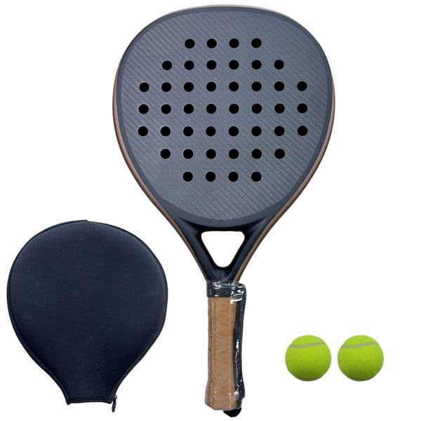 Padel Racquet Carbon Fiber Board Racket, Beach Racket 3K Carbon Fiber Padel Racket Padel Tennis Pala de Padel