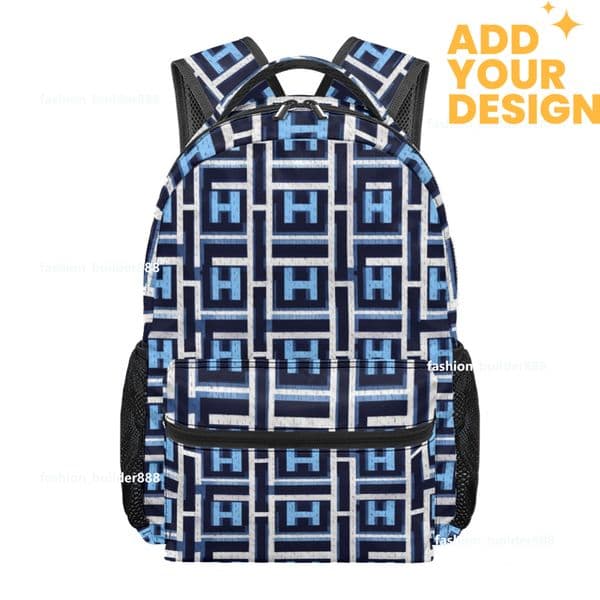 Custom H Fashion Student Backpack Luxury Horse Pattern Unisex All Over Print Backpack Laptop Bag Travel Bag