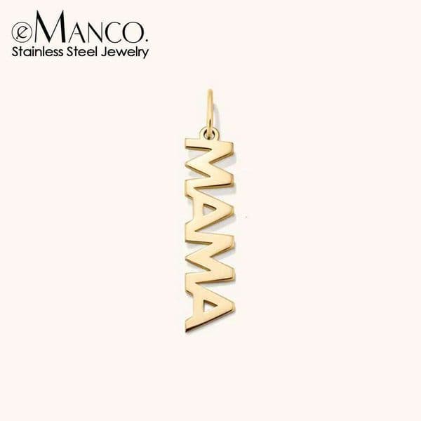 eManco MAMA LOVE Pendant Stainless Steel Letter Hang Ornament For DIY Mother's Day Nacklace Earrings Jewelry Making