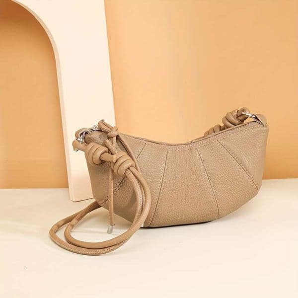 2026 Premium Crescent Crossbody - Textured Leather Shoulder Tote for Women,Designer Underarm Bag Collection