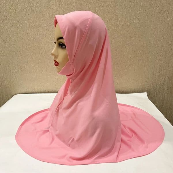 H302 Teenage girls Plain muslim hijab with chin part top quality amira pull on islamic scarf sell headscarf ramadan pray hat 260104BJ