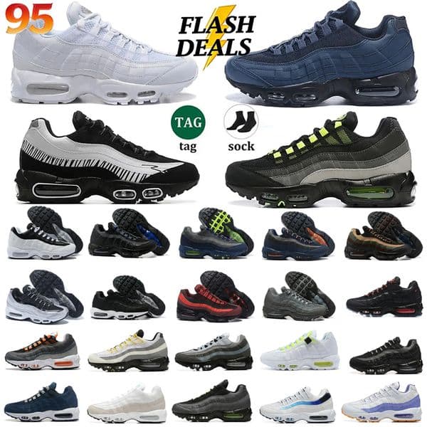 Free shipping designer shoes 95 running shoes Men OG Neon Hyper Turquoise Triple Black White Greedy Volt chaussures Women Men Trainers Outdoor Sports Sneakers