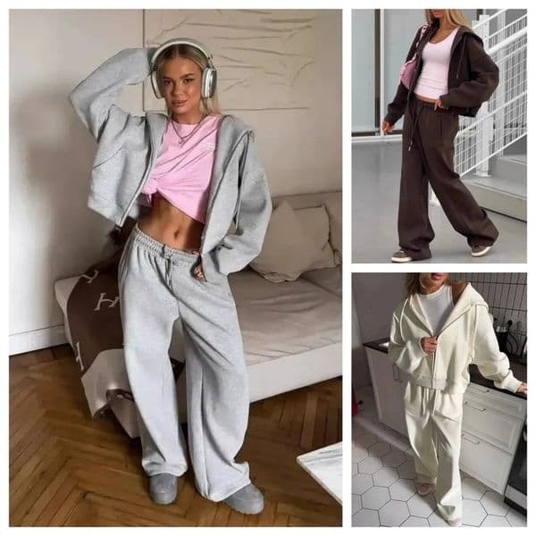 Womens Tracksuit with Zipper and Trousers Gary Casual Two Piece Sets Women Pant Sports Suit A Zipup Hooded Suits 251231BJ