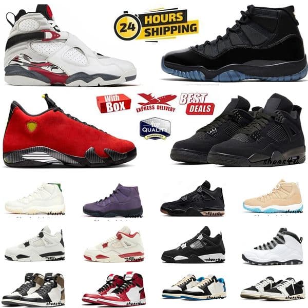 With Box 4s Basketball Shoes Bugs Bunny 11s Gamma Blue Black Cat Military Black Oreo Dark Mocha Fruits Of Our Labor Fragment Steel Sail Men Women trainers Sneakers