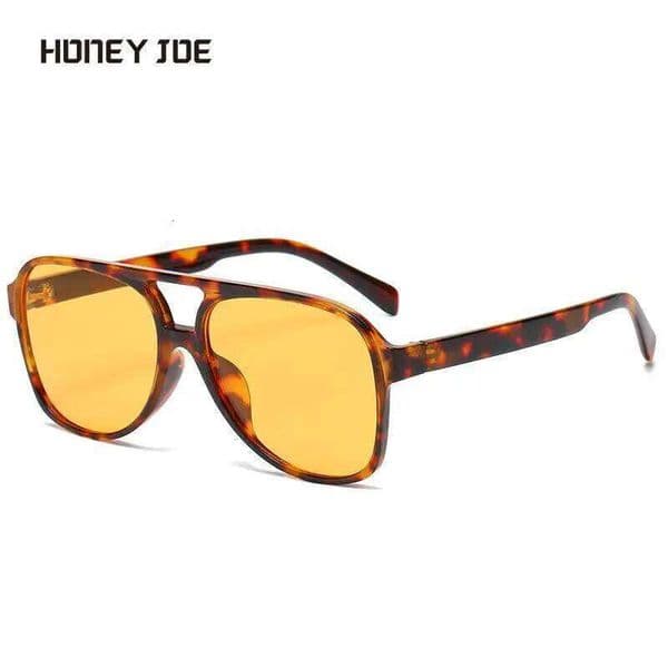 Retro Oval Aviation Sunglasses Men Women Pilot Sun Glasses Black Blue Leopard Yellow Outdoor Beach Trip Eyewear Shades UV400 XJ260105