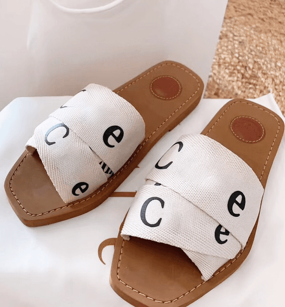 Luxury Sandals Designer Shoes High quality Flat Slides Designer Canvas Slippers Womens sandal sandale shoes casual bottom summer flat flip flops women