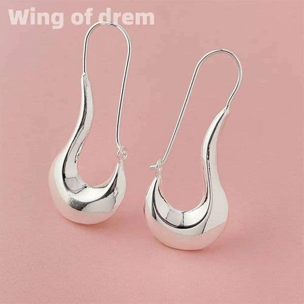 Fashion 925 Sterling Silver Women's Earrings Oval Jewelry Wedding Gift
