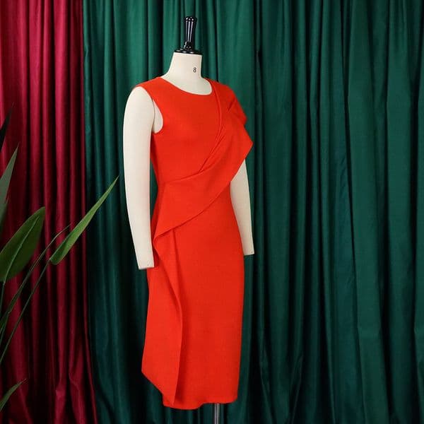 (592) Ladies summer new style fashionable hip-wrapped tunic plus size dress