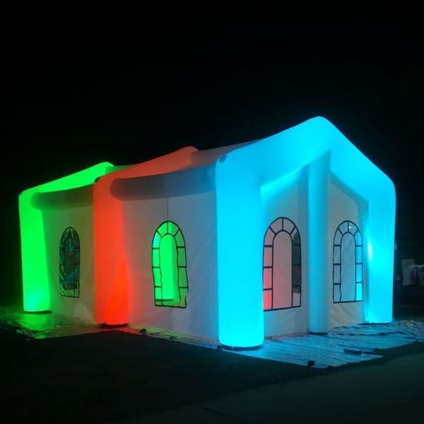Free delivery Outdoor party inflatable tent with led lights large air marquee advertising gazebo for commercial event exhibition wedding thumbnail 2