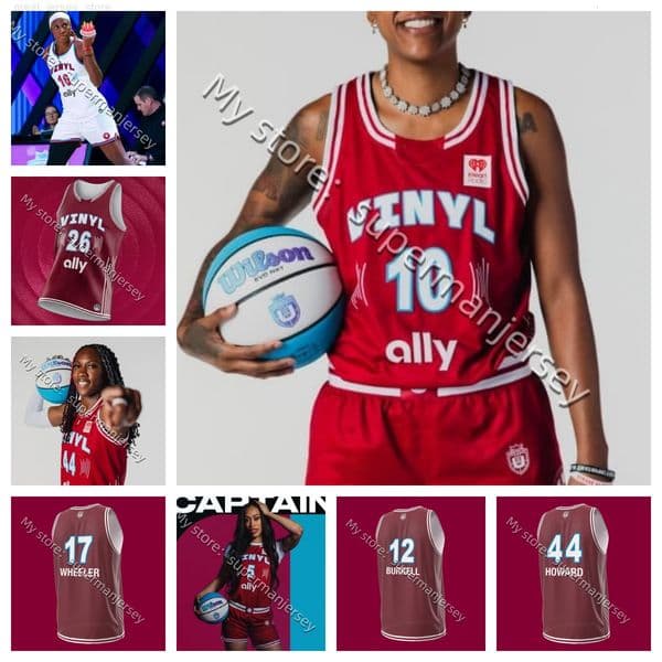 2026 Unrivaled Vinyl Basketball Jersey Dearica Hamby 5 Brittney Griner 42 Courtney Williams 10 Erica Wheeler 17 Rae Burrell 12 Rhyne Howard 44 Men women