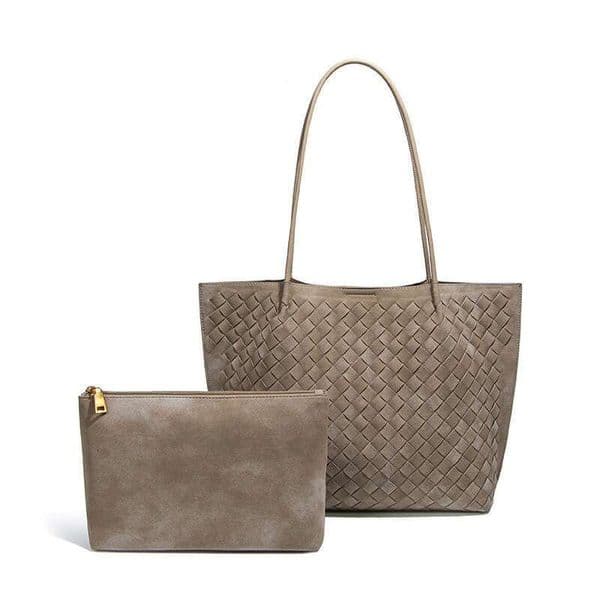 New Cross-Border Handmade Woven Large Capacity Fashion Autumn Winter Matte Retro Single Shoulder Underarm Bag