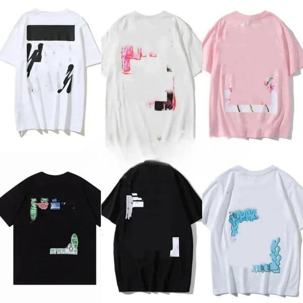 Designer tees Men T Shirts shorts Sweatshirt Arrow Warning Line T-shirts graffiti Oil Letter Print Sports tees Short Sleeve Fashion Women Couple Classics Streetwear