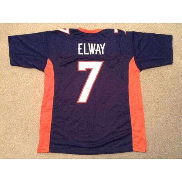 CUSTOM Sewn Stitched John Elway Blue Football Jersey Add any name number size XS-5XL 6XL