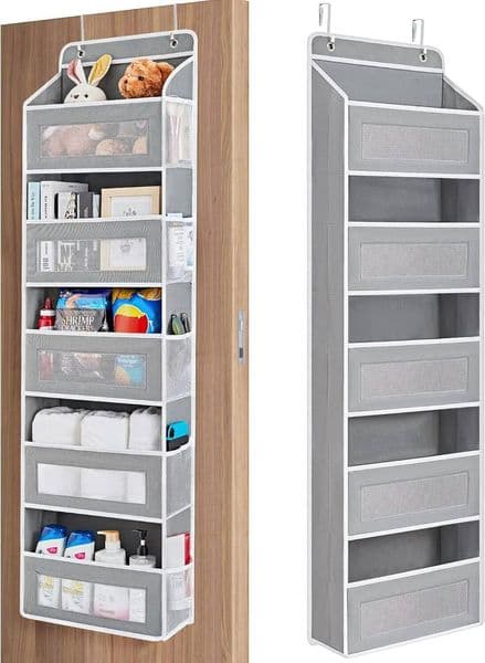 2026 New Over The Storage Shelf Hanging Door Organizer With 5 Large Capacity Pockets For Bedroom Bathroom 1Pcs Ddmynov Free Shipping
