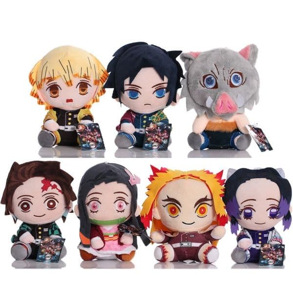 20-25cm Demon Slayer Plush Stuffed Tsugikuni Yoriichi Kokushibou Akaza Kamado Tanjirou Anime Figure Plush Toy Doll Birthday Gift A0115 T260514