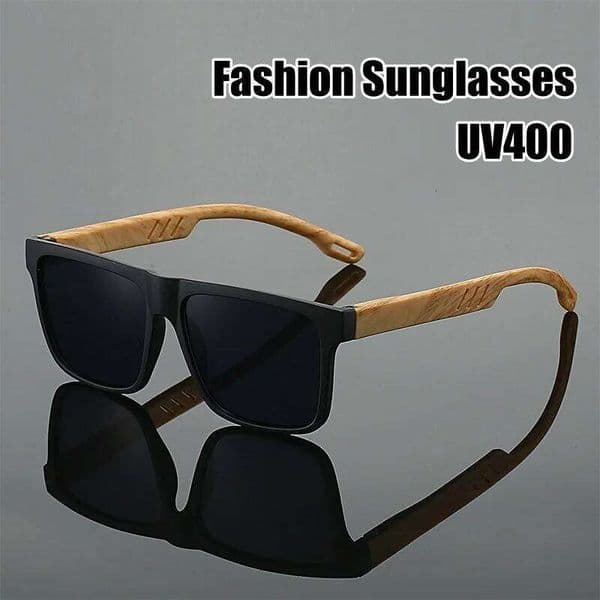 Fashion Wooden Bamboo Sunglasses for Men Women Vintage UV400 Protection Sun Glasses Unisex Square Frame Driving Shades Eyewear XJ260105