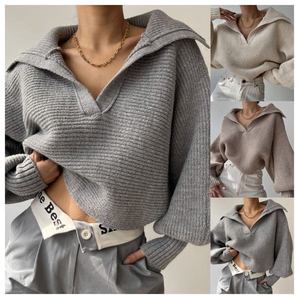Hot-Selling 2025 European American Foreign Trade Spring and Autumn New Knitted Sweater Pullover Women's Top
