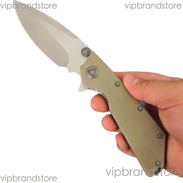 2Models DOC fixed blade knife Folding Knife 3.62 D2 Plain Blade, G10 Handles