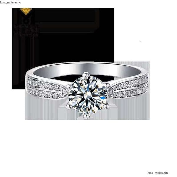 Messi Gemstone Jewelry 925 Sterling Silver Sandstone Women's VVS Moissanite Ring