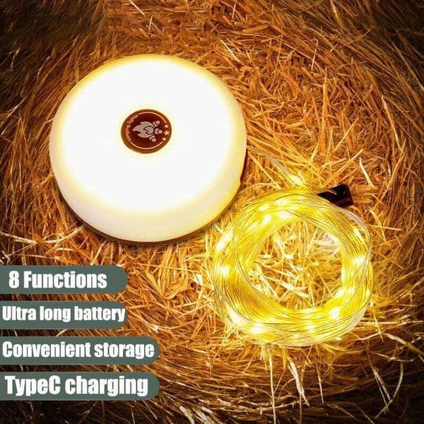 4in1 Camping Strip LED Atmosphere 10M Length Waterproof Recyclable Light Belt Outdoor Garden Decoration Lamp for Tent Room 26L0105